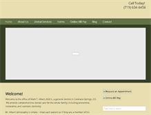 Tablet Screenshot of albersdental.com
